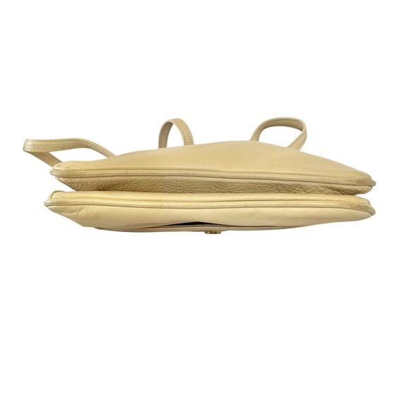 Paloma Picasso Vintage Bone White Leather Convertible Clutch Crossbody Bag - Picture 9 of 10